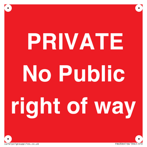 PRIVATE No Public right of way